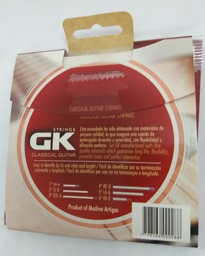 Juego Cuerdas Guitarra Clásica Con 4ta Extra Medina Artigas