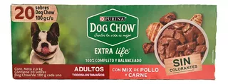 Purina Dog Chow Adultos Pollo-carne Caja 20 Sobres De 100 Gr