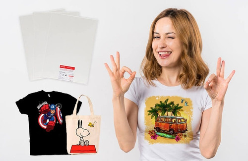Papel Transfer A4 , Para Estampar Prendas Claras De Algodon