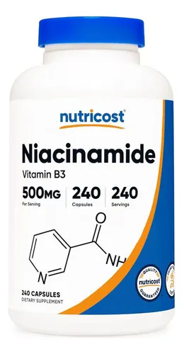 comprar Niacinamida 500mg Nutricost 240 Cápsulas Veganas Sin Gluten