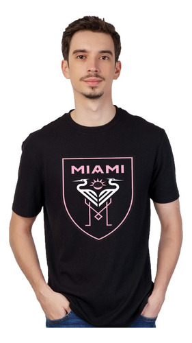 Remera Manga Corta Unisex Futbol Inter Miami Escudo  Fur09