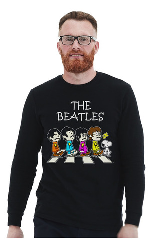 Polera Ml The Beatles Snoopy Rock Impresión Directa