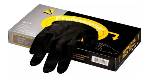 Guantes Nitrilo Professional Black Gloves Caja X20 - Large