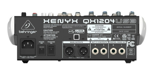 Imagen 2 de 3 de Behringer Xenyx Qx1204usb Consola Con Efectos Y Interfaz