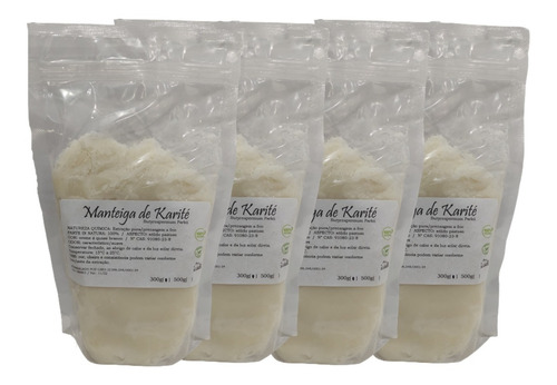 Manteiga De Karité Pura 300g Kit Com 04 Und