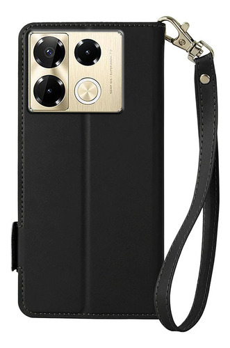 Funda Tipo Cartera De Piel Con Soporte Para Infinix Note 40 Pro+