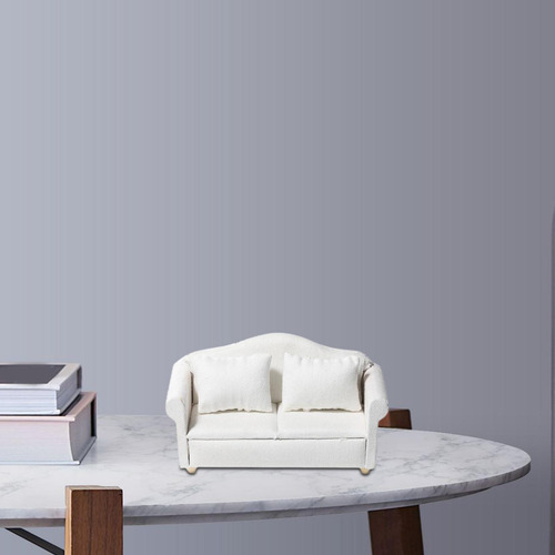 1:12 Muebles De Muñecas De Madera De Sofá De