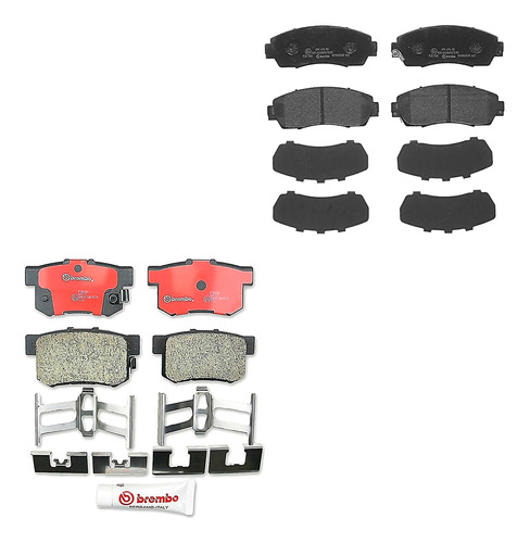 Set Balatas Bajos Metales Delanteras Y Traseras Rdx 07 Al 12