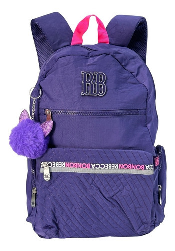 Mochila oficial Rebecca Bonbon en poliéster Rb2061 color morado