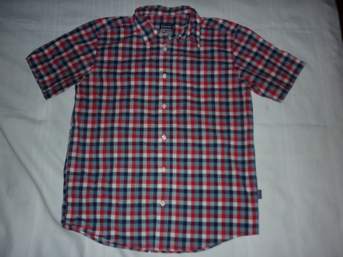 E Camisa Patagonia Talle Cuadrille Rojo Art 77588