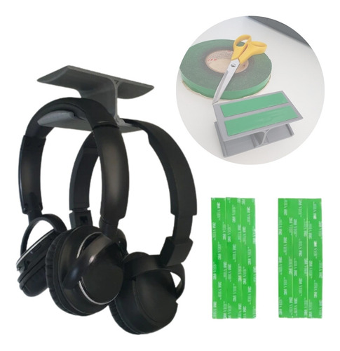 Suporte Duplo P/ Fone De Ouvido Para Mesa Headset Headphone