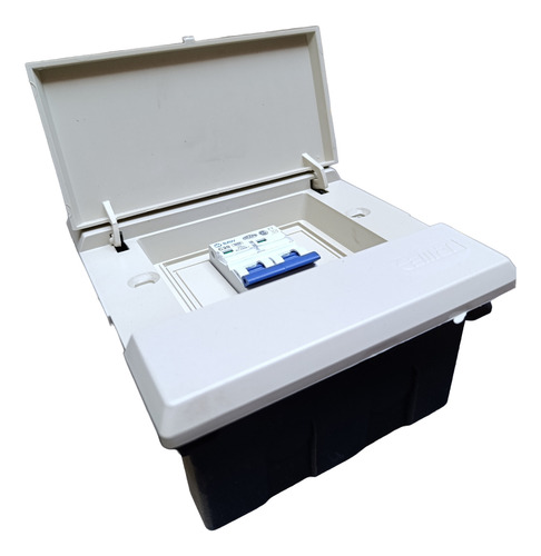 Termica Bipolar + Gabinete De Empotrar Reforzado En Pvc