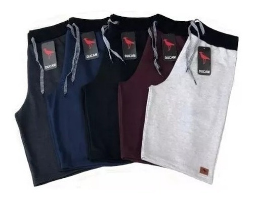 Imagem 5 de 8 de Combo 5 Bermudas De Moletom Masculina Original Nf... Full