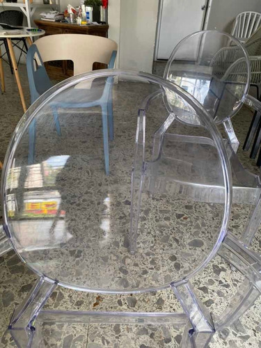 Silla Ghost Con Brazo Transp. Medio Uso Kit De 2 Sillas