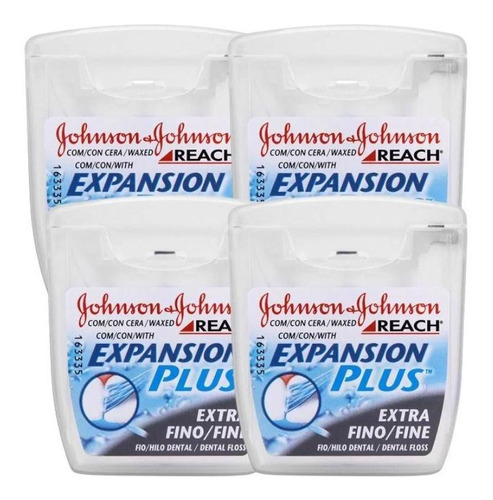 Kit 4 Fio Dental Extra Fino Saude Bucal Extra Fino J&j