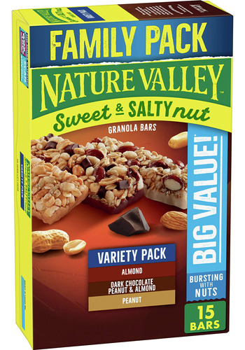 Nature Valley Paquete Variado De Nueces Dulces Y Saladas, 15