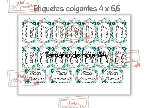 Kit Imprimible Pascua Felices Pascuas Base Huevo Bolsita 14