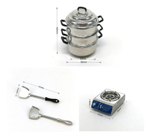 Juego De Utensilios De Cocina En Miniatura Para Cocinas De