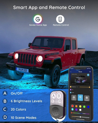 Luces Led Para Exteriores De Carros Camionetas Con App Movil