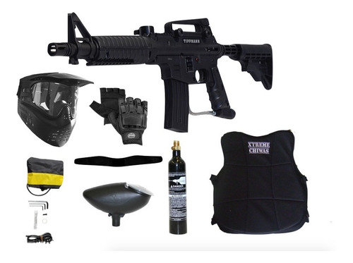 Paquete Marcadora Tippmann Alpha Black Bravo One Gotcha Xtr