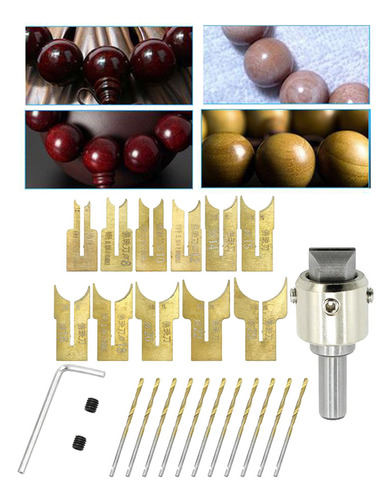 Nuevo Cuentas De Madera Esfera Herramientas 6-25 Conjunto