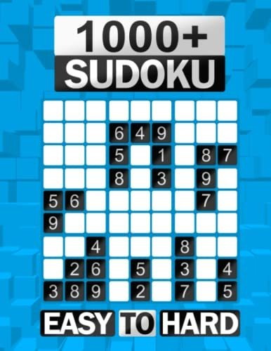 Book : 1000 Sudoku Puzzle Book For Adults Easy, Medium, And