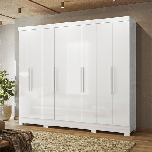 Guarda-roupa Casal 8 Portas 4 Gavetas E Pés Diplomata Wt