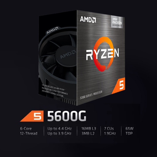 Kit Upgrade Amd Ryzen 5 5600g, Placa Mae A520m-e Prime Asus,
