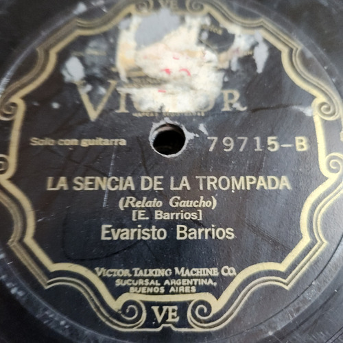 Pasta Evaristo Barrios Solo Con Guitarra Victor C605