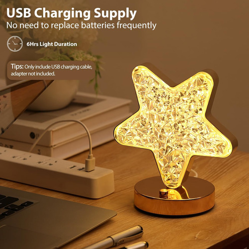 Lámpara De Mesa Con Forma De Estrella, Lámpara Táctil Regula