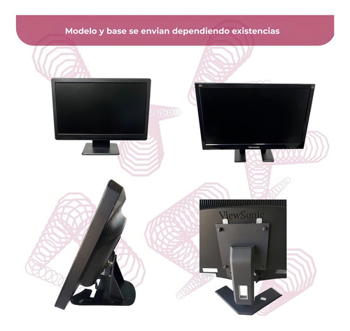 Monitor ViewSonic con pantalla de 19" 127V y resolución WVGA - Excelente (Reacondicionado)