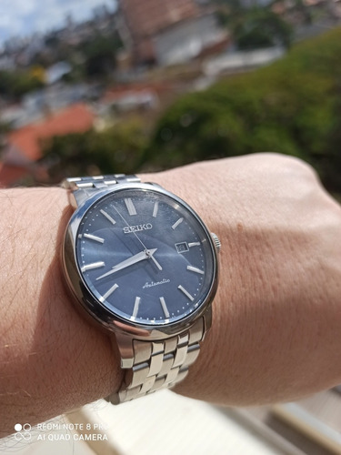 Espetacular Seiko Srpa25 Azul Nf Caixa, Selo Ipi Zerado 4r35