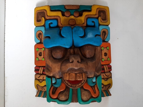 Mascara Madera Cedro Mono Maya Chichén Itzá Jose 11