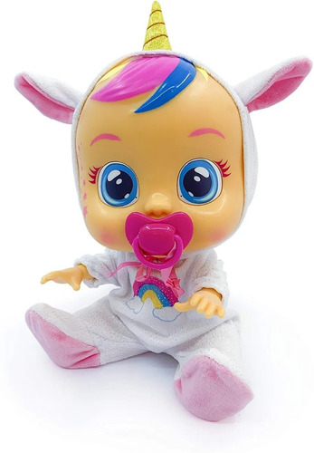 Muñeca Bebes Llorona Unicornio Lloran De Verdad Cry Babies