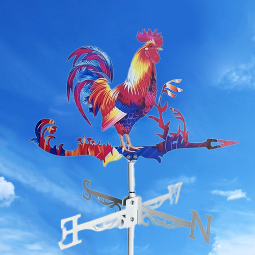 Veleta De Gallo De Hierro, Adorno De Gallo Para Jardín,