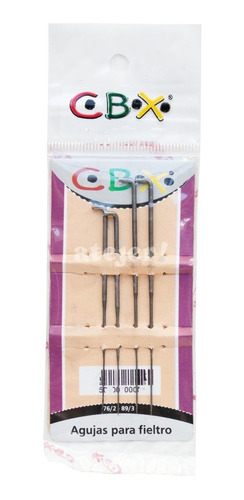 Imagen 3 de 3 de Agujas Para Fieltro - Marca Cbx X 4 Unidades