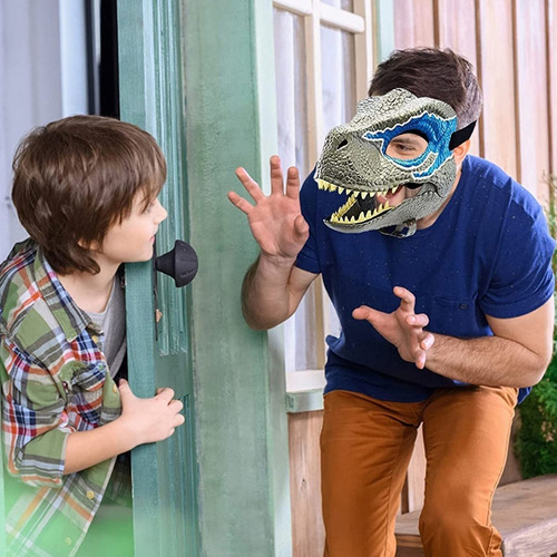 . Máscara De Dinosaurio Fiesta De Halloween Boca De Cosplay
