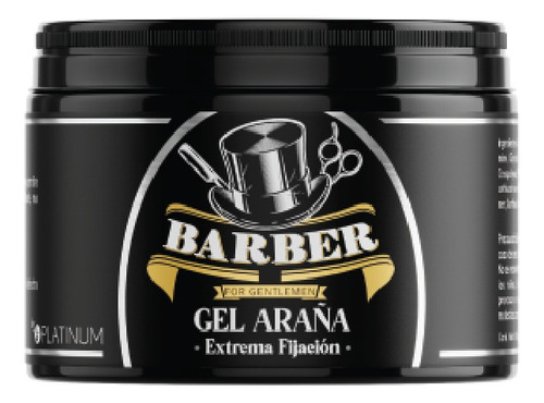 Gel Araña Extrema Fijación Para Hombre Platinum Barber 150gr