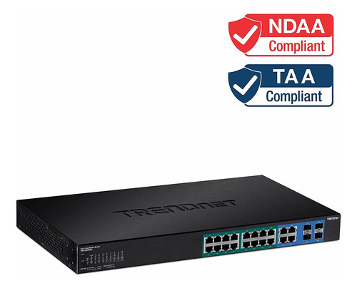 Switch Poe+ Smart Web Gigabit De 20 Puertos Trendnet,