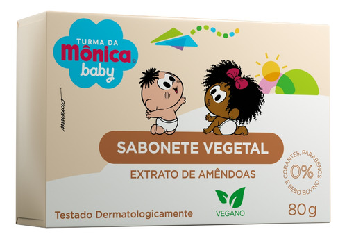 Sabonete Vegetal Extrato De Amêndoas Turma Da Mônica Baby