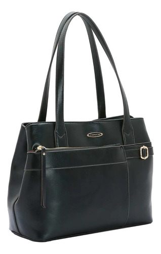 Bolsa Chenson Feminina Ombro Hobo Grande Zíper 3484482 Cor Preto Desenho Do Tecido Lisa