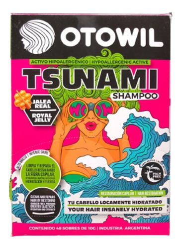 Otowil Tsunami Shampoo Con Jalea Real X 48 Unid De 10grs 