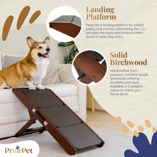 Escaleras Para Perros 2 En 1 Para Cama Y Sofá Ajustables Color Talle