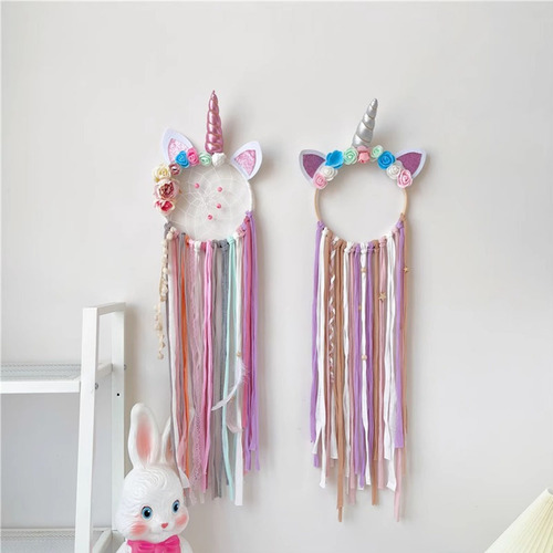 Atrapasueños Unicornio Yflores Paradormitorio De Ninas C Otro