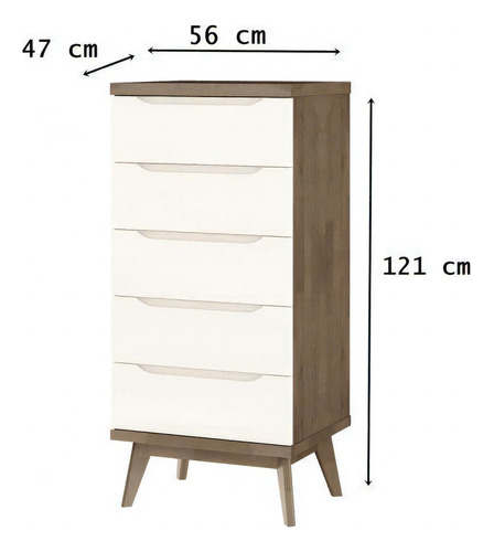 Cômoda 5 Gavetas Celeste Imperador Móveis