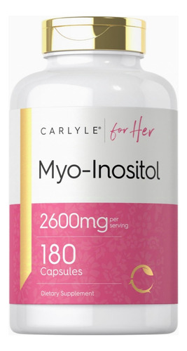 Myo-inositol Carlyle 2,600 Mg 180 Cápsulas Sin Omg Sin Glute