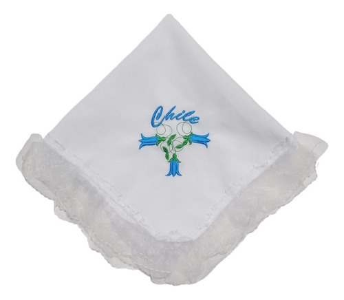 Pack 4 Pañuelos Mujer Blancos Copihue De Competencia 45x45cm