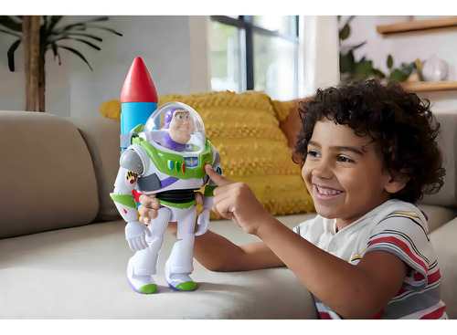 Disney Toy Story Figura De Acción Buzz Con Cohete Español