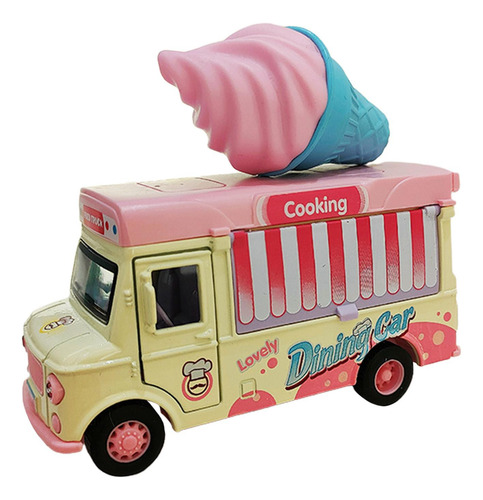Diecast Pull Back Cars Toy With Music And Lights Ice Cream