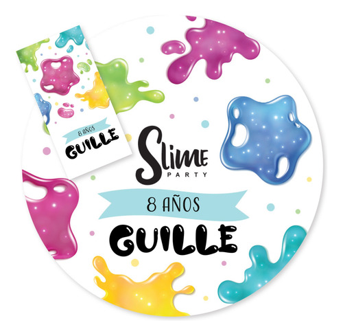 Kit Imprimible Slime Colores Candy Bar Tukit